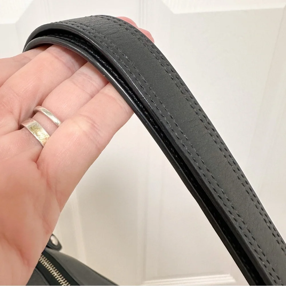 Coach Ashley Pleated Leather Shoulder Bag‎ Black Y2K